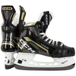 CCM Tacks AS-V Pro Intermediate Ice Hockey Skates With Step Blacksteel Runner